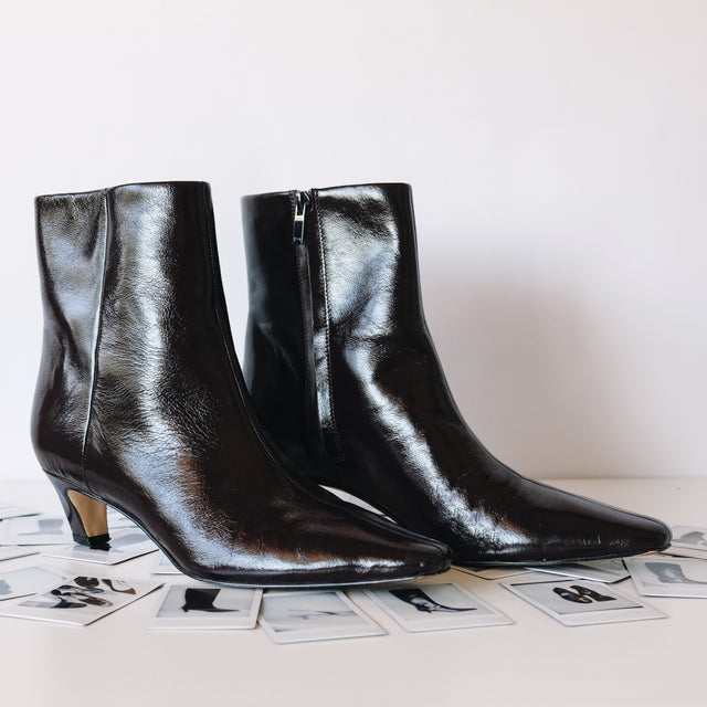 Braylee Leather Lace Up Bootie