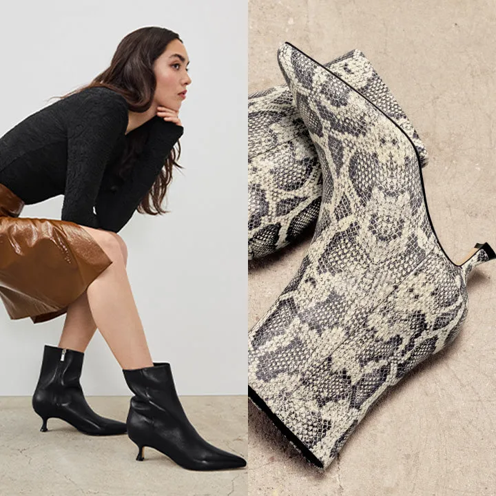 Snake-print booties from the New Arrivals collection