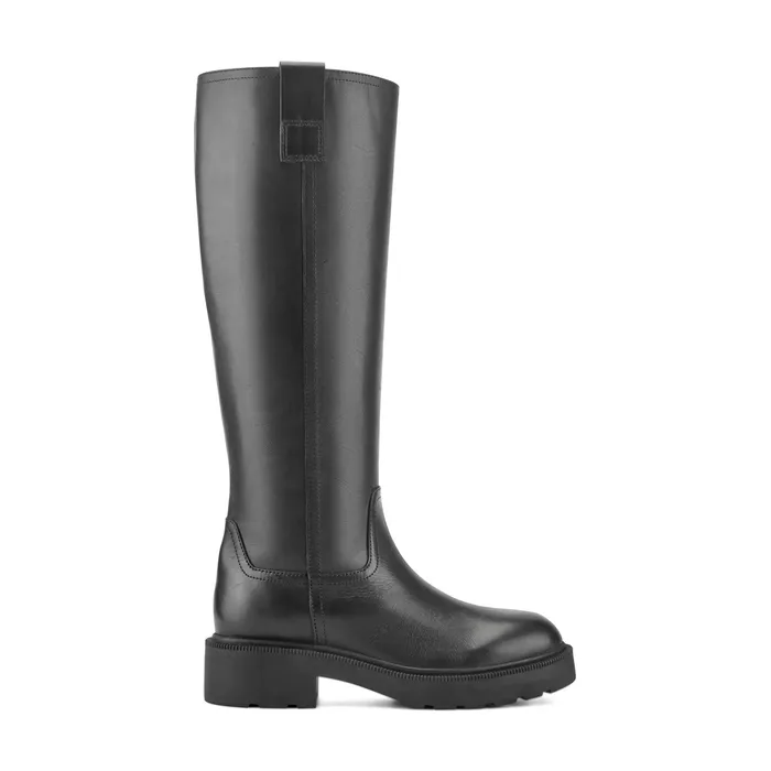 Sadler Leather Lug Sole Boot in Black Leather
